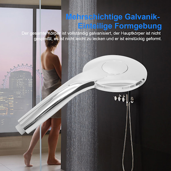 LED Brusehoved, Regnbruser, Håndbruser, Temperaturindikator, 3 Lysfarver, Vandbesparende