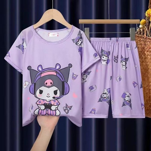 Lasten tyttöjen Sanrio T-paita shortsit setti sarjakuva lyhythihainen yöasu pyjama #1 7-9Years