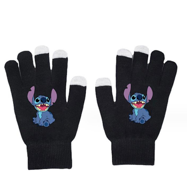 Lilo & Stitch Varme Strikkede All Finger Børne Touch Screen Handsker #3