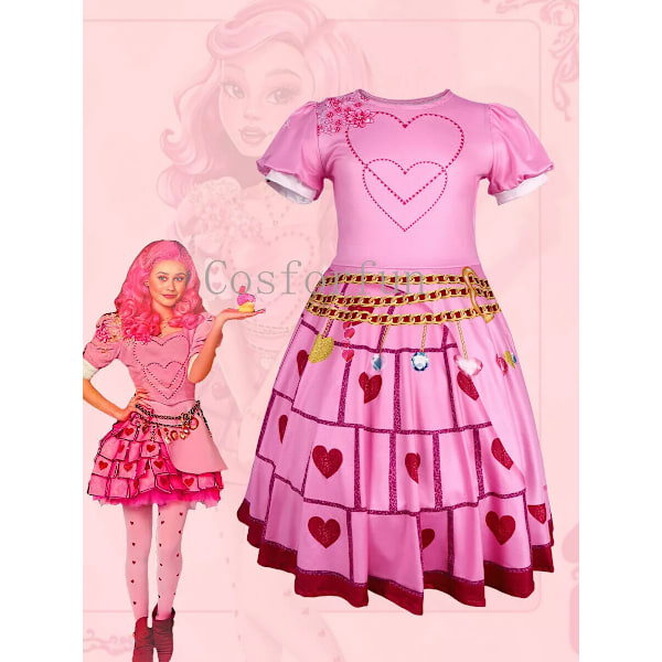 Barnflickor Rise Röd Bridget Cosplay Kostym Prinsessklänning Halloween Festkläder Gåvor 130cm