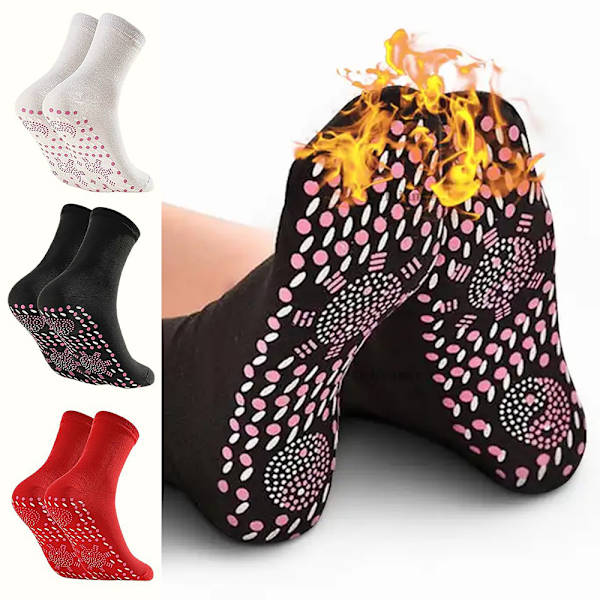 Varmhållande Sockor för Vuxna, Självvärmande Hälsoskor, Bekväma för Vintern red