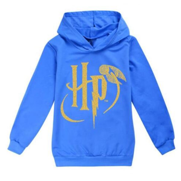 Barn Harry Potter Print Casual Hoodie Sweatshirt Toppar Jumper Dark Blue 160cm