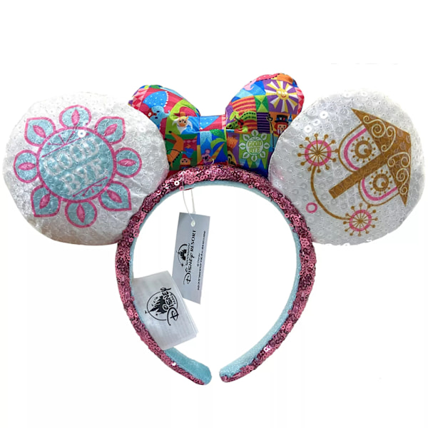 It's a Small World Mickey Minnie Mouse Ører Sløjfe Hårbøjle Fancy Udklædning