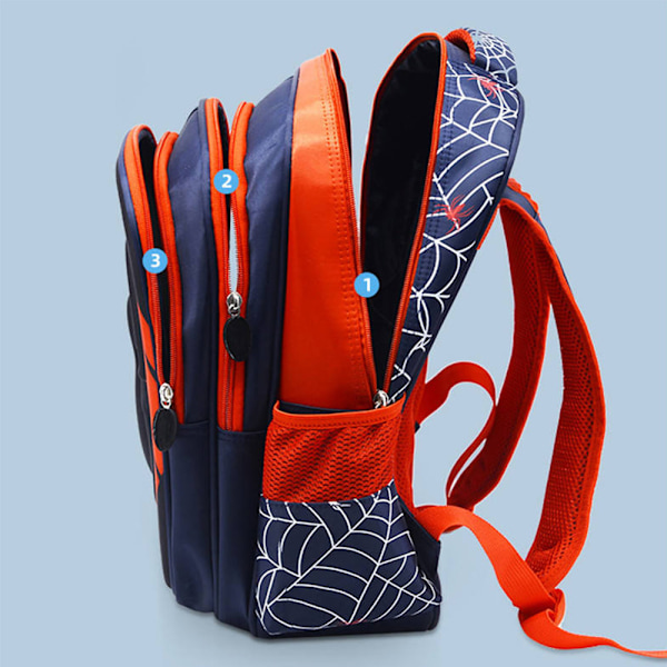 Barnryggsäck Spider-Man Skolryggsäck Förskole Ryggsäck Royal blue - Black