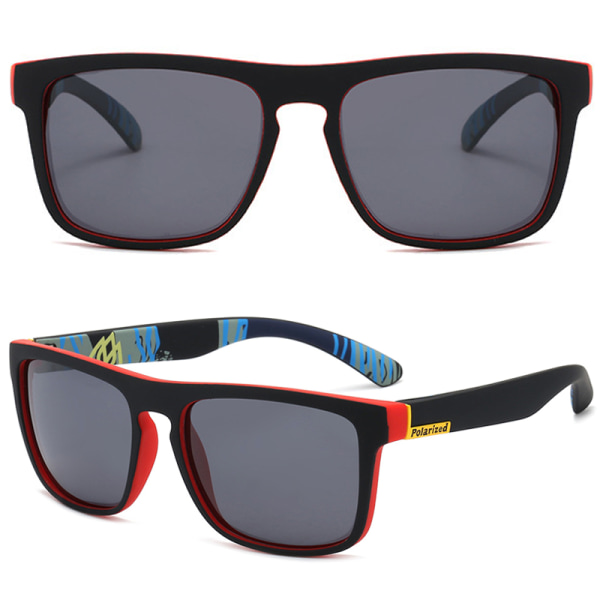 3 par fyrkantiga solglasögon herr solglasögon utomhusglasögon Red Frame Black Lenses 3pair