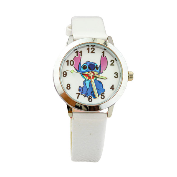 Lilo & Stitch Barnklocka Kvarts Barn Casual Cartoon Klockor Armbandsur Födelsedagspresenter White