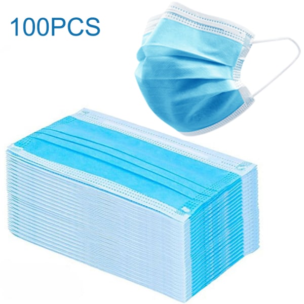 50 st Disponibel skyddande blå mask Hälsovård 50PCS