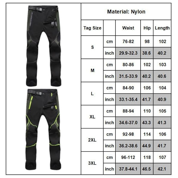 Ulkoiluhousut miehille, pitkät mallit, vaellukseen ja kiipeilyyn black&grey 2XL