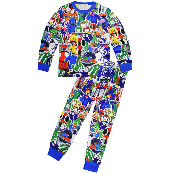 Barn Roblox Rainbow Friends T-shirt Top&Pants Pyjamas sovkläder 140cm