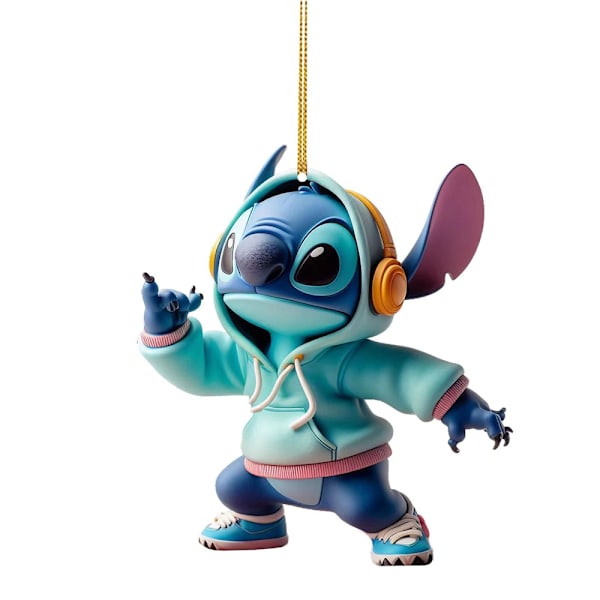 10 KPL Riipus Akryyli 2D Litteä Lahjakoriste Riipus Lilo ja Stitch Joulukoristeet, Joulukoristeet 10PCS