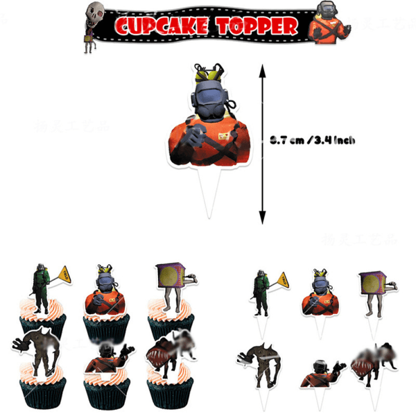 Lethal Company Hemfödelsedag Dekorationer Banner Ballonger Tårta Topper Tillbehör