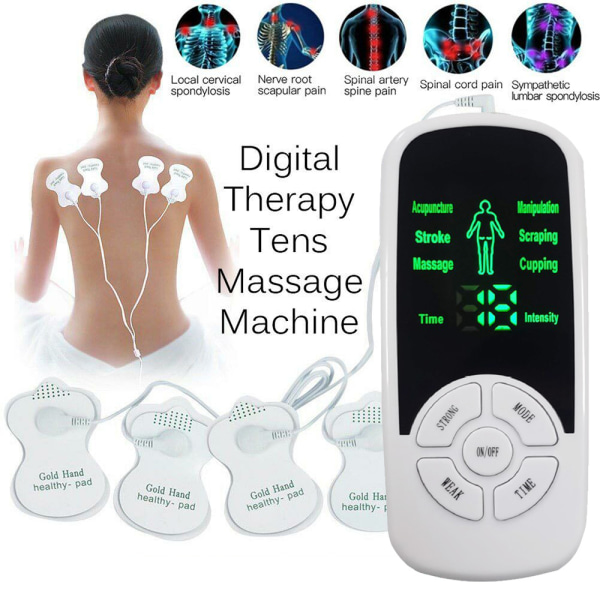 Tens Machine Pain Digital Therapy Body Massager Relief Akupunktur Ryggmassage|