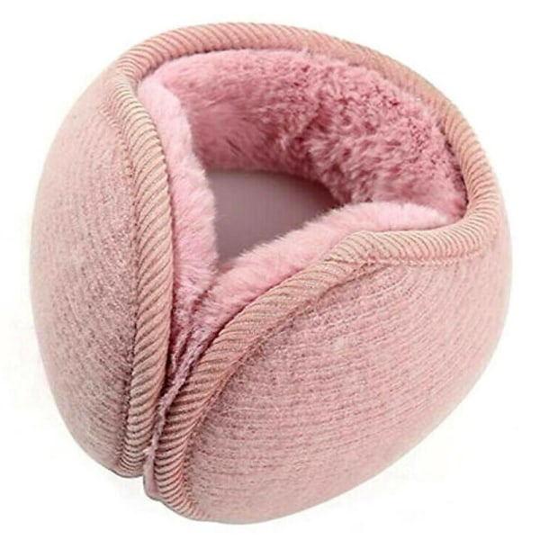 Unisex hörselkåpor Cover bakom nacken Varmt vinterpannband pink