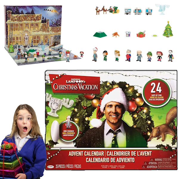 National Lampoon's Christmas Vacation Julekalender 2024 Blind Box Xmas 24 Dages Julekalender Indeholder 24 Gaver Julefigurer