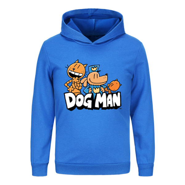 Gutter Jenter Dog Man World Book Day Dogman Skolehettegenser Hette T-skjorte Topp 7-14 År Dark Blue 140cm