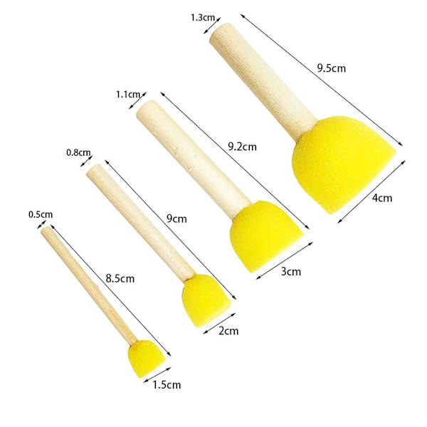 4 KPL DIY Sapluunasivellin Sienityökalu Huonekalukäsityö Sienimaali 4 Pcs