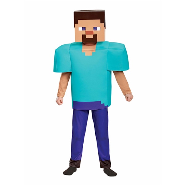 Minecraft Cosplay Kostym Jumpsuit för Barn Maskerad Party Outfit Halloween B M
