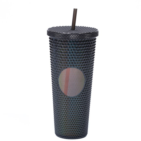 710 ml vattenkopp Cool halmkopp Perfekt användning för kaffe Återanvändbar black
