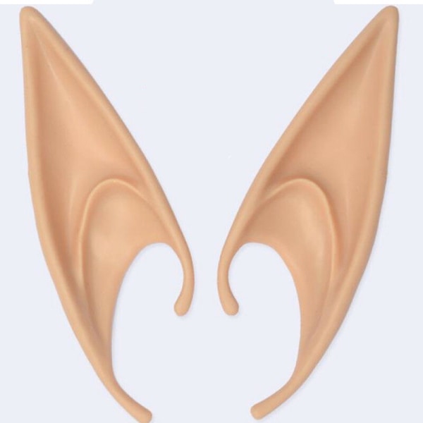 Elf Pixie Ears Fairy Vulcan Alien Cosplay Kostym Fancy Dress NaturalBeige Long