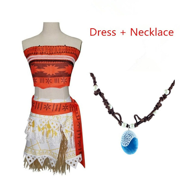 Lasten Tyttöjen Moana-asu Havaijilainen Prinsessa Juhla Cosplay Naamiaisasu Halloween 100cm