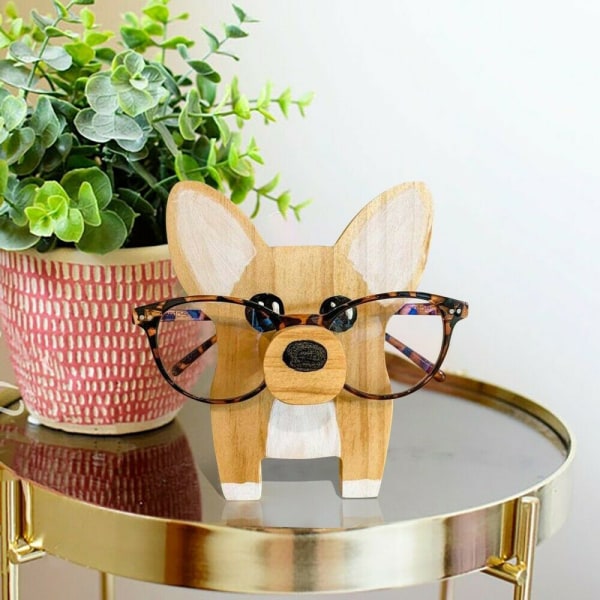 Söt djurhuvud glasögonhållare stativ 3D träställ glasögonrum fox