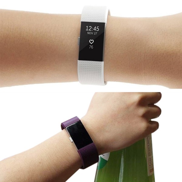 För Fitbit Charge 2 Watch tillbehörsarmband Ljus Purple 128*106*2.1mm