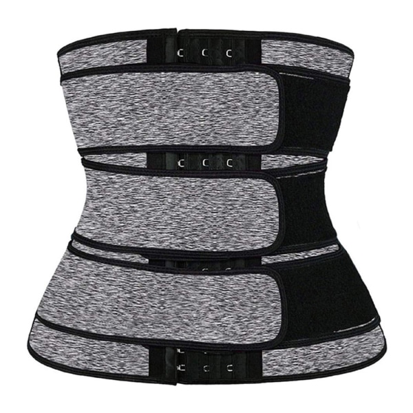 Kvinnor midja tränare Body Shaper tre-breasted bälte Sport grey M