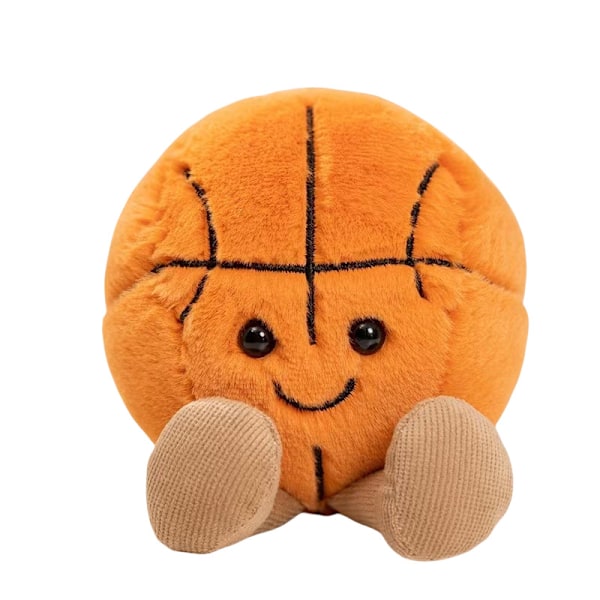 Søt Basketballpute Plysjleketøy - 14cm Myk Plysjdukke Barnebursdagsgaver Basketball