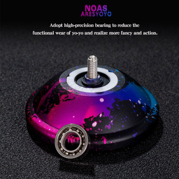 Metallisk YoYo-boll i Aluminiumlegering, Pedagogisk Leksak för Barn Black Pink Blue