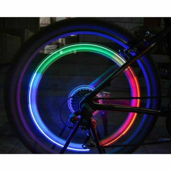 4ST LED-hjuldäck Cap Neonljuslampa Bulb Cykelbil green