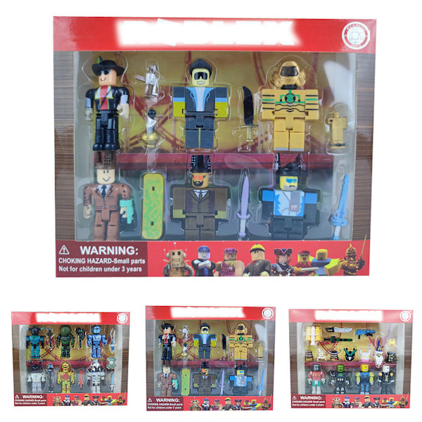 Roblox Spel Mini Figur Set PVC Leksaker Barnfödelsedagspresent Mix Match Bord Dekorationer C 25.5*4*20.5cm