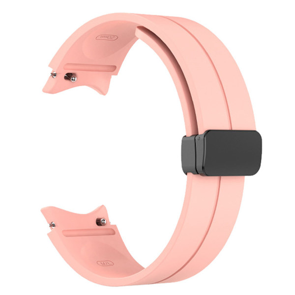 Foldbar silikone urrem med magnetisk spænde til Samsung Galaxy 4/5/5 Pro Pink