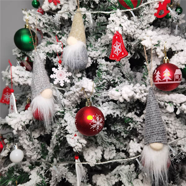 5-pack Julgran Hängande Tomte Plysch Gonk Dockor 2