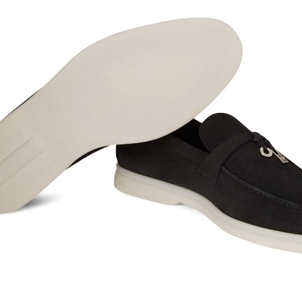 LORO PIANA Summer Charms Walk Mockasiner i mocka Black 42