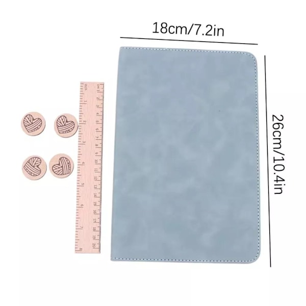 Magnetisk linjal stickmönsterdiagramhållare nålkonst handarbetsaccessoarer Blue