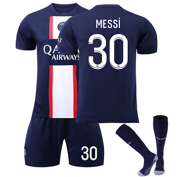 22-23 Paris Tröja Barn Fotbollströja, Nummer 30 MESSI Fotbollströja Uniform 18