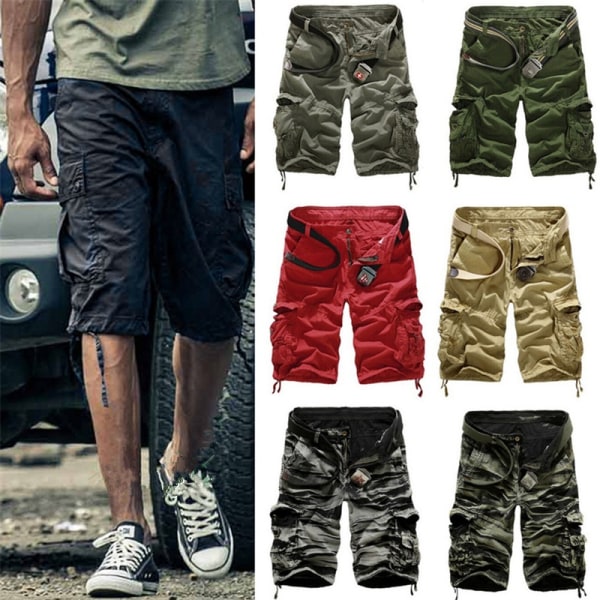 Man Cargo Shorts Military Combat grey
