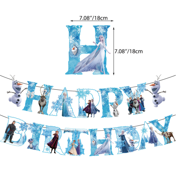 Frozen tema födelsedagsfest dekoration leveranser ballonger Banner