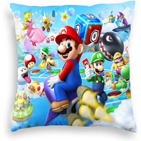 45cm Super Mario Kuddeöverdrag Dekorationskudde Bil Soffa Hem Kontor #5 45*45cm