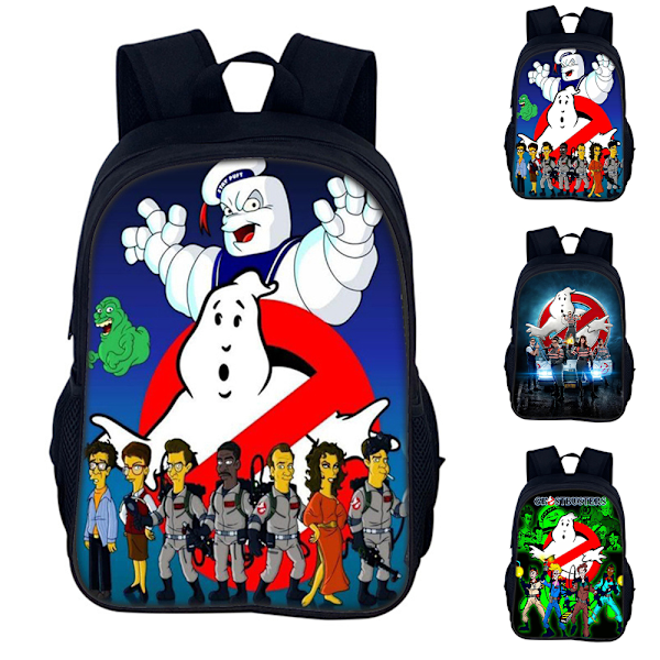 Ghostbusters Print Laptop Ryggsäck Män Resväska Skola Väska Ryggsäckar Män Resväska Axelväskor B