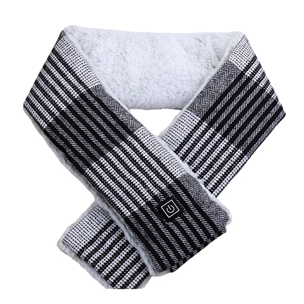 Uppvärmd Halsduk för Män Kvinnor USB Elektrisk Termisk Halskrage Black and white plaid