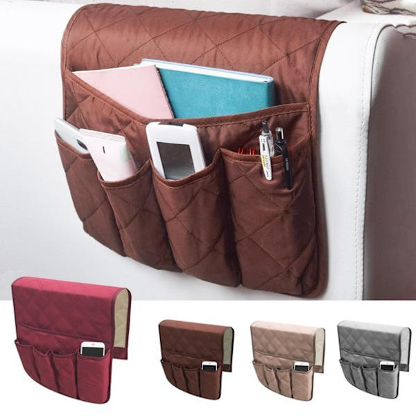 TSV Halksäker Soffa Armstöd Organizer Vattentät 5 Fickor gray