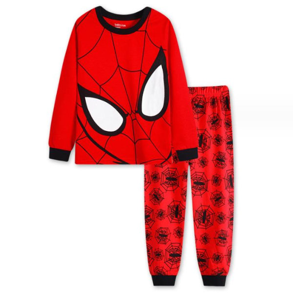 Spider-Man Pyjamas Set Barn långärmade byxor Set Sovkläder red 100cm