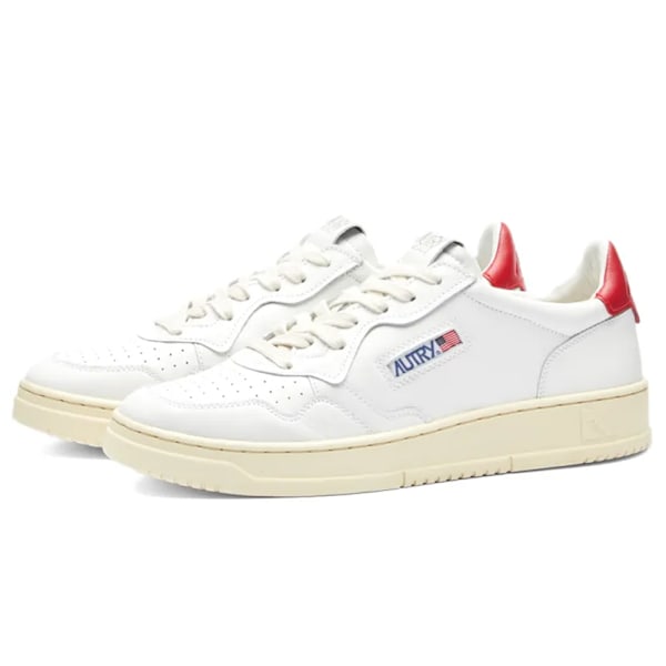 AUTRY 01 LÅG LÄDER SNEAKER Red 38