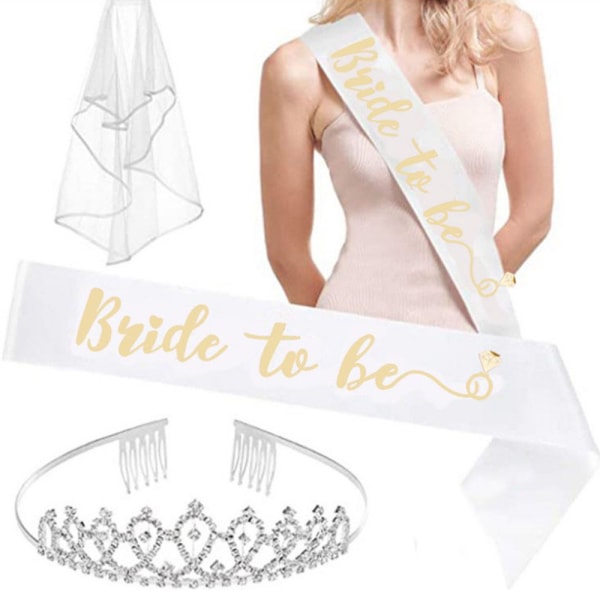 3st/ set Bride To Be Dekorationssats Brudduschfesttillbehör B