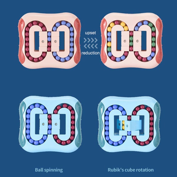 Fidget Rubiks Toys Sensory Magic Cube Stress Game Kids Gift blue