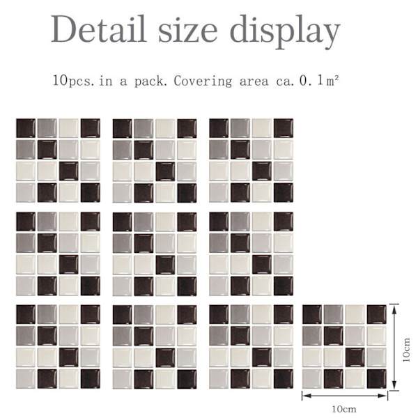 30 kpl Mosaiikkikristallilaattatarroja DIY Vedenpitävät seinätarrat A 30PCS