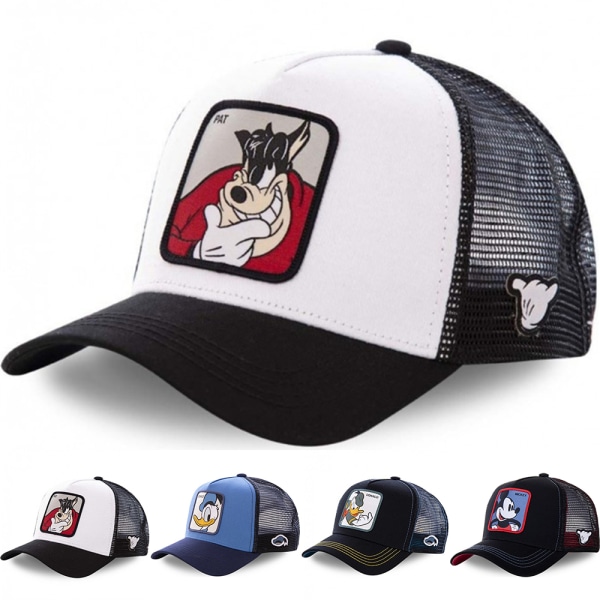 Justerbar tecknad djur Baseball Trucker Snapback Hat Cap Mesh black