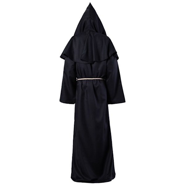 Halloween Aikuisten Miesten Cosplay Puku Viitta Kaapu Keskiaikainen Pappi Karnevaali Naamiaisasu Wine red M
