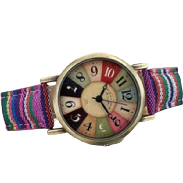 Quirky Boho Hippie Klocka Presenter för Hennes Kvinna Flick Bohemian Purple